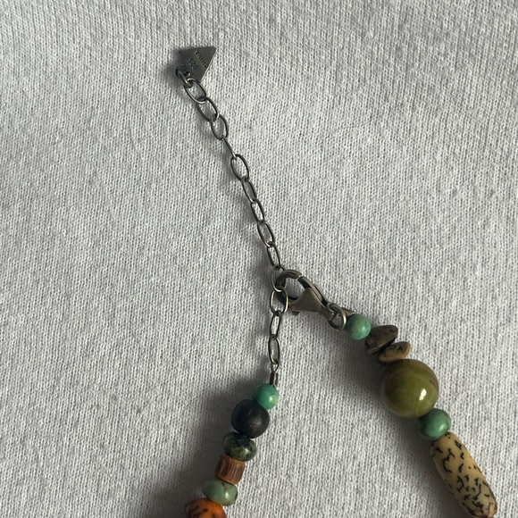 SILPADA Sterling Silver 925 Stone MOP Etc Beaded Necklace 18-20" - Picture 2 of 3